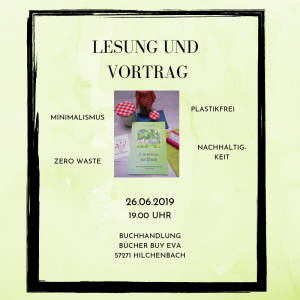 Lesung und Vortrag in Hilchenbach, 26.6.19 um 19 Uhr